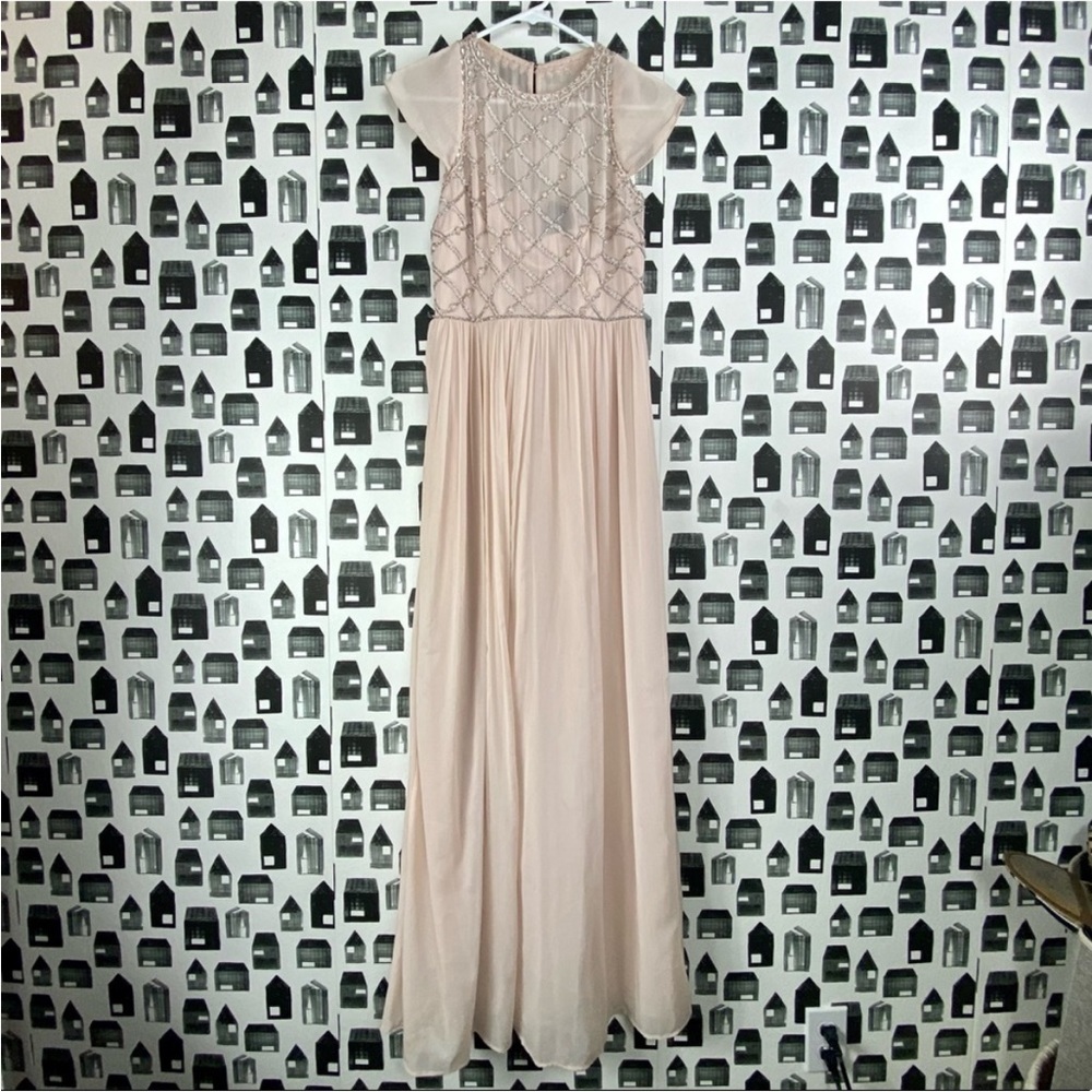 Adrianna Papell NWT blush Bridesmaid maxi dress